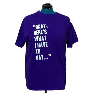 Gildan Unisex Heavy 100% Cotton Purple Coach Short Sleeves T Shirt Size Large